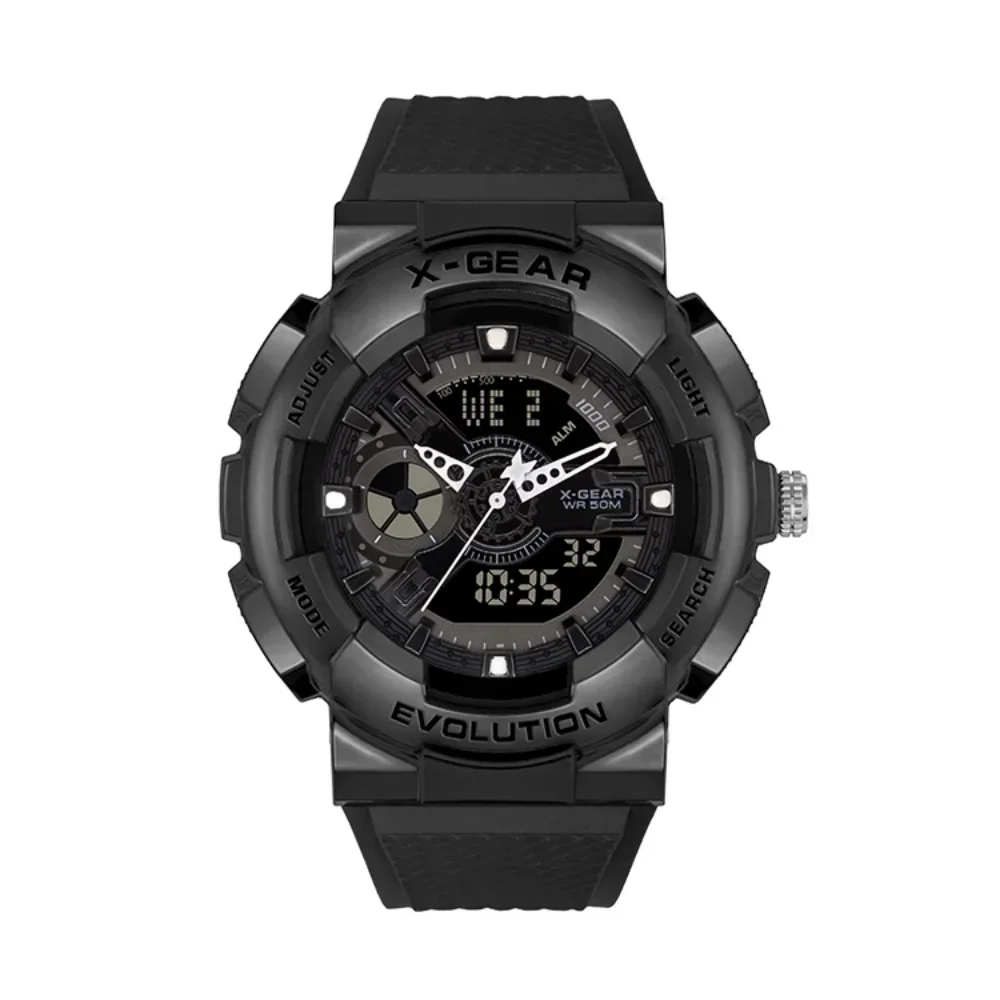 Ударопрочные часы GM110, спортивные электронные часы унисекс, циферблат из сплава, мировое время, полнофункциональные дубовые серии, светодиодные