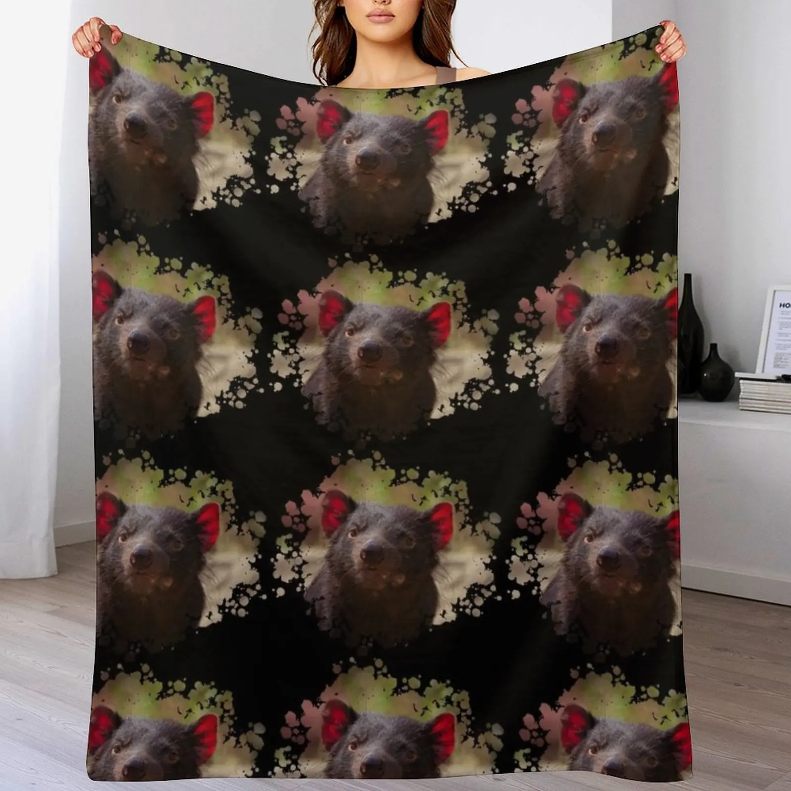 

Tasmanian Devil Throw Blanket for sofa Nap Plaid Personalized Gift Blankets