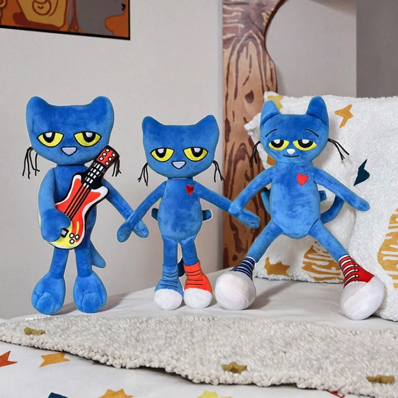 Cross Border Popular Pete the Cat Plush Toy Cartoon Animal Plush Doll Early Childhood Education Picture Book Doll for Kids Gifts