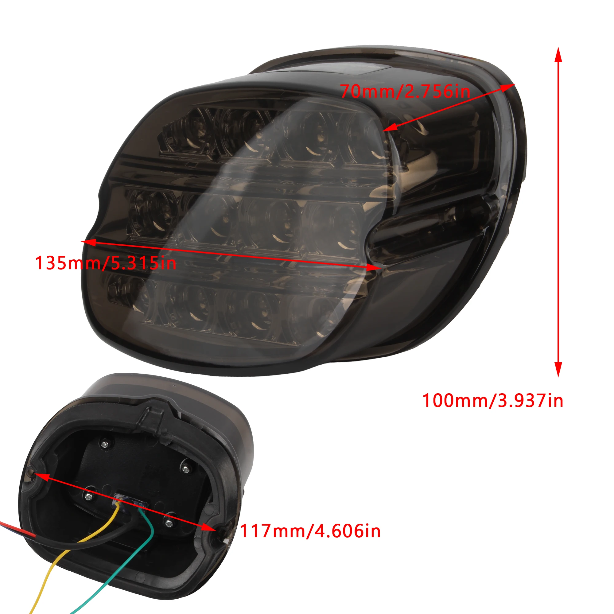 Motorcycle Led Brake Tail Light Fits For Harley Touring Electra Glide Road Glide Softail Sportster XL883 XL48 Dyna FLD Fat Boy view 6