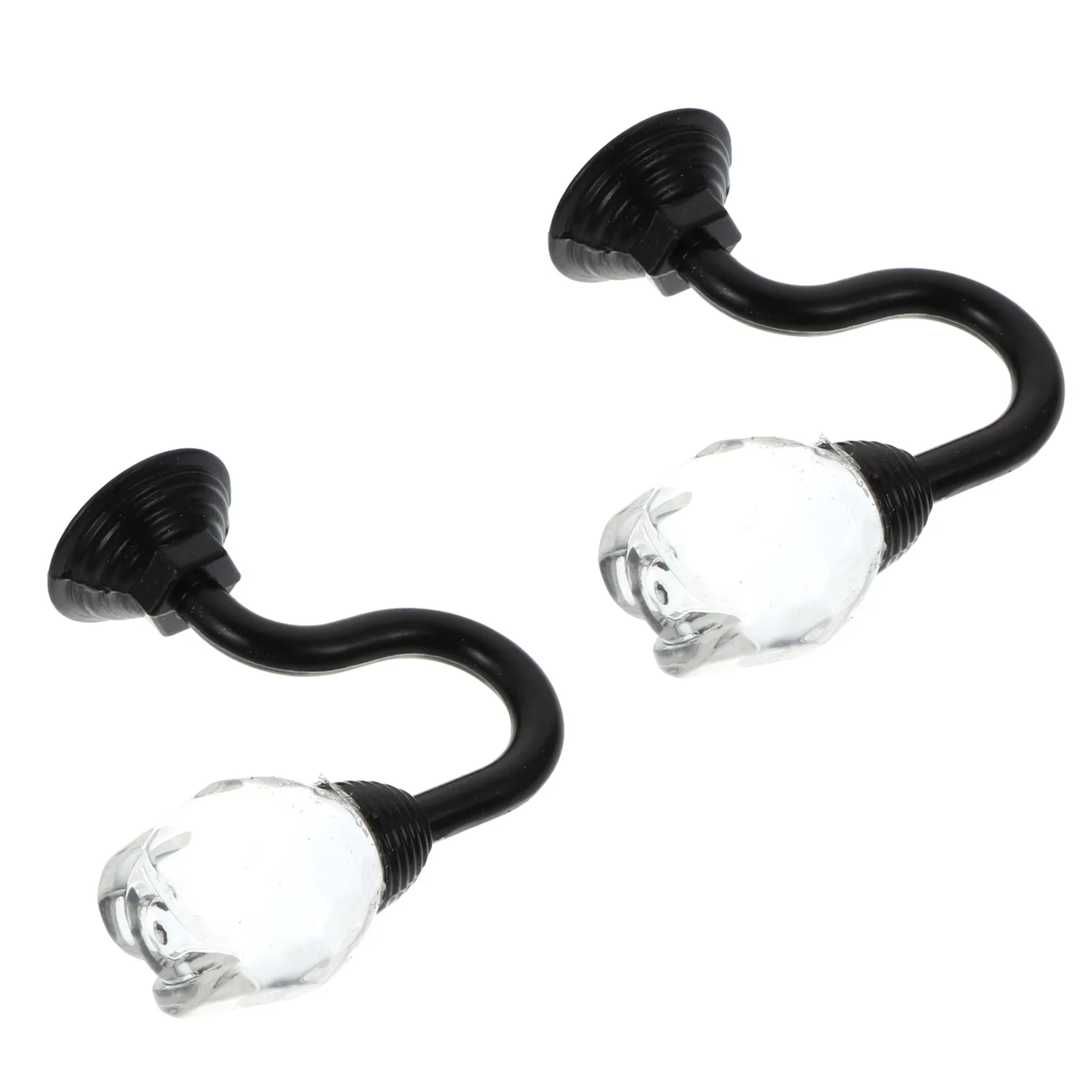 

2pcs Curtain Hooks Home Curtain Hooks Decoration Drape Holders Crystal Elegant Accessories Alloy Window Drapes Hardware