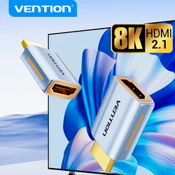 Vention HDMI-Compatible Coupler 8K 60Hz Male to Female Extension Cable Connector for PS5 Roku Stick Monitor HD 2.1 Connector 8K