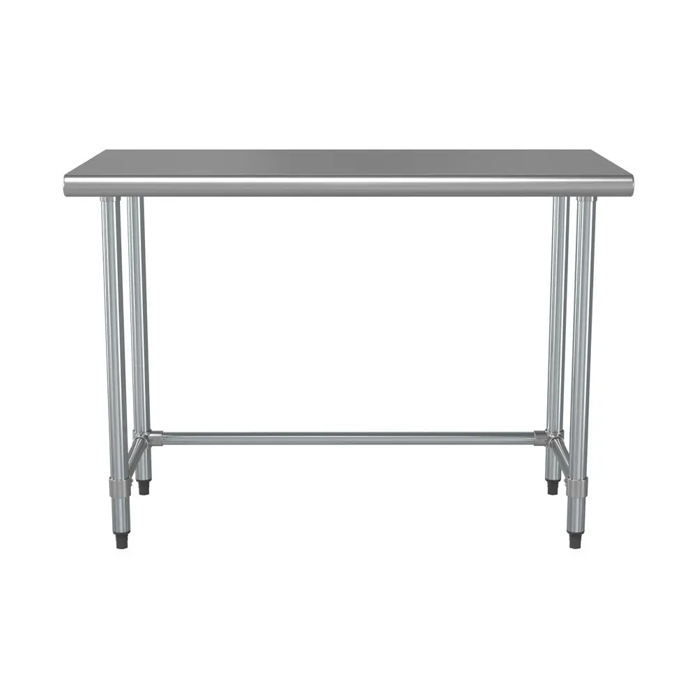 

x 48 18Gauge 430 Stainless Steel Open Base Work Table for Commercial Kitchen, Restaurant, Cafe