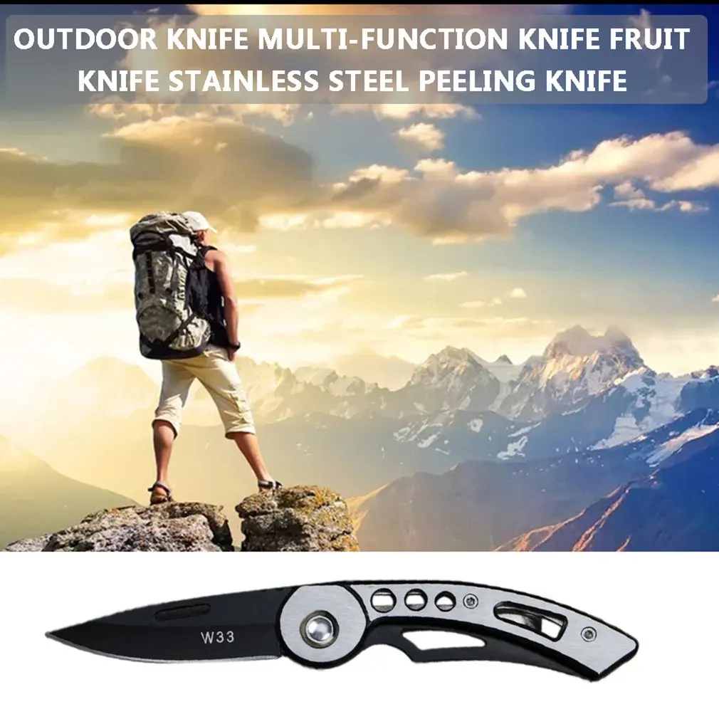 2024 New Folding Knife Stainless Steel Portable Mini Multi-Function Outdoor Camping Fruit Knife EDC Tool With Clip Fast delivery