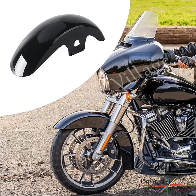 Für Harley Touring Road Glide Electra Glide Street Glide 1988-2023 Motorrad Vorderer Kotflügel Schmutzfänger Schutzabdeckung Schwarz