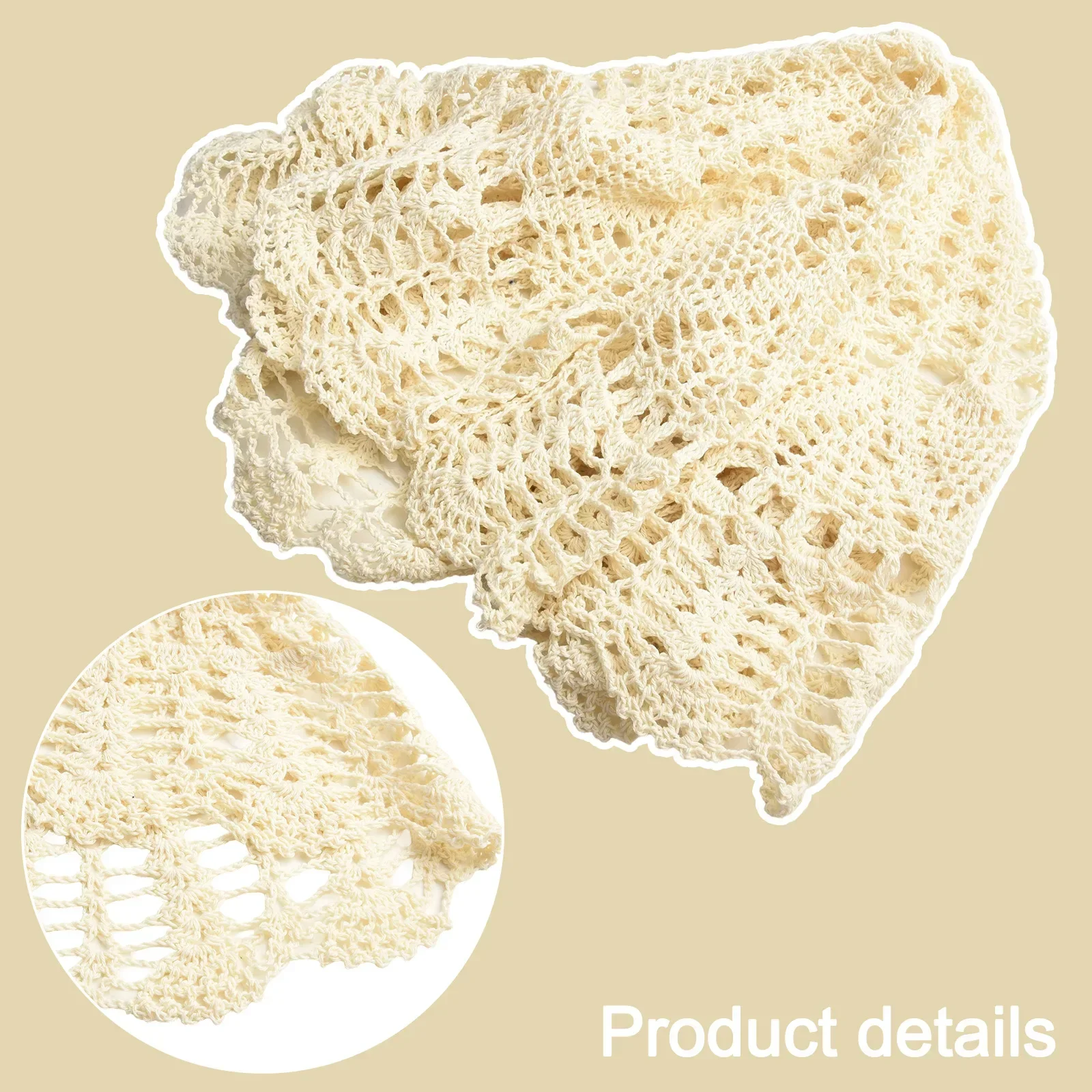 New Practical Wedding And Home Decoration Tablecloth Round Tablecloth Cotton Crochet Lace For Home Decor Placemat Tablecloth