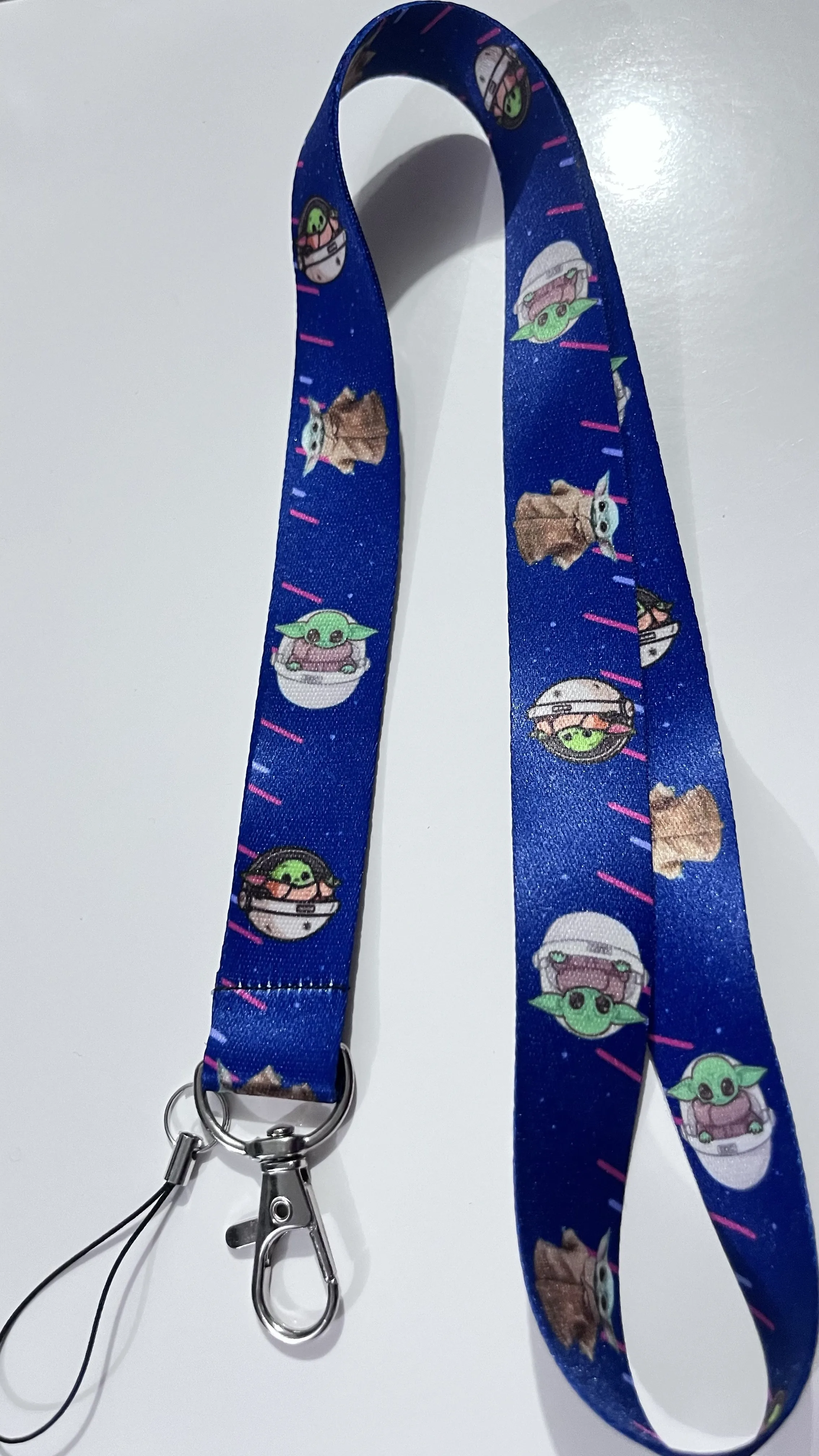 New 1 pcs cartoon YODA kids lovely cute Neck Strap Lanyards Badge Holder Rope DIY ID Pendant Key Chain Accessorie party gifts