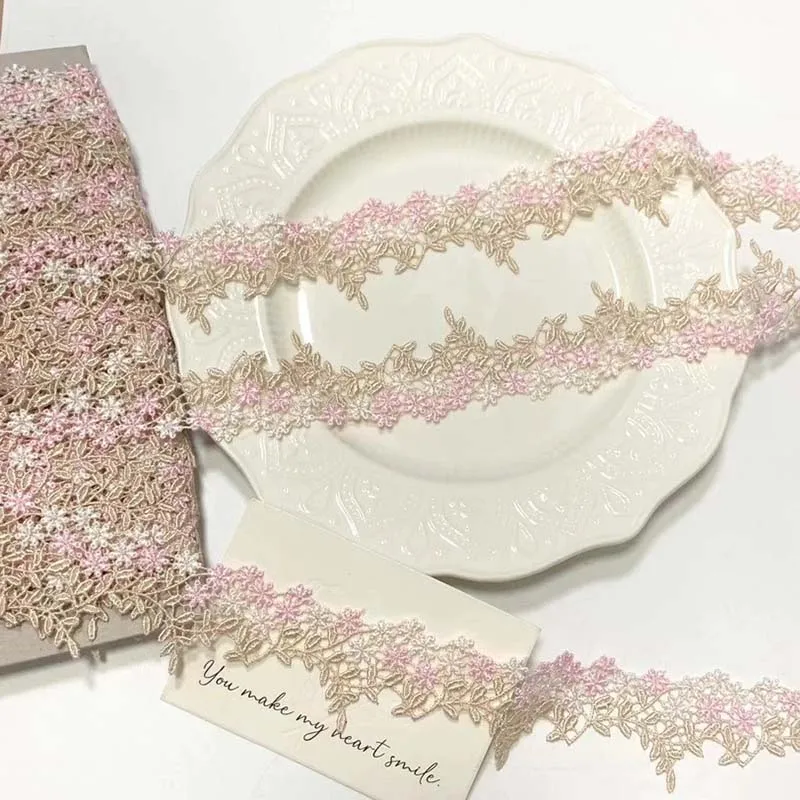 

15Yards Delicate Lace Embroidery Water Soluble Ribbon Trim Garment Dress DIY Sewing Accessories 2025