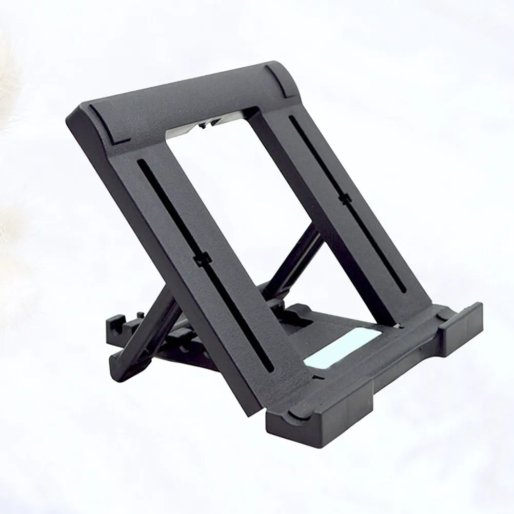 Universal Folding Portable Mini Adjustable Black Tablet Holder Bracket Stable Stand for Horizontal Vertical Use Gaming Watching