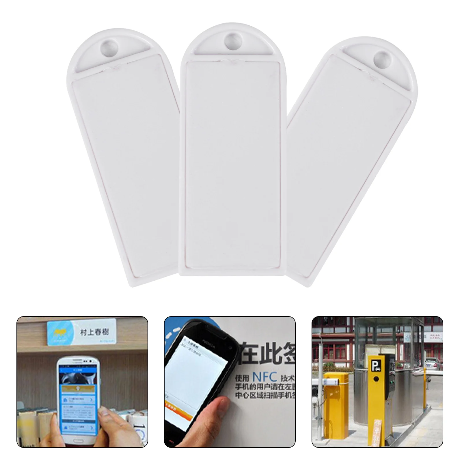 5Pcs Blank White Cards Read Write Lock Function Compatible Mobile Phones for Advertising Certification Labels