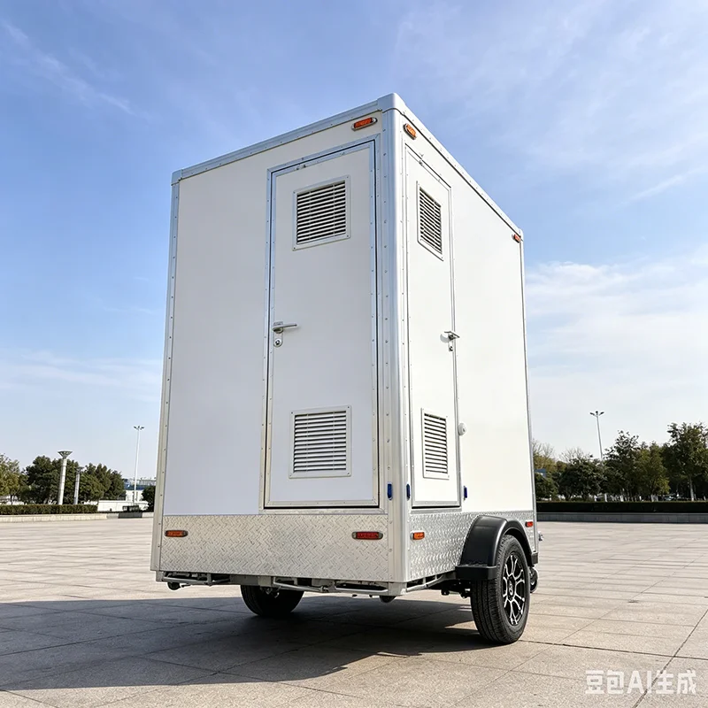 Easy Clean Smooth Surface Prebuilt Mobile Toilet Booth Portable Outdoor Restroom for Public Outdoor Construction Area