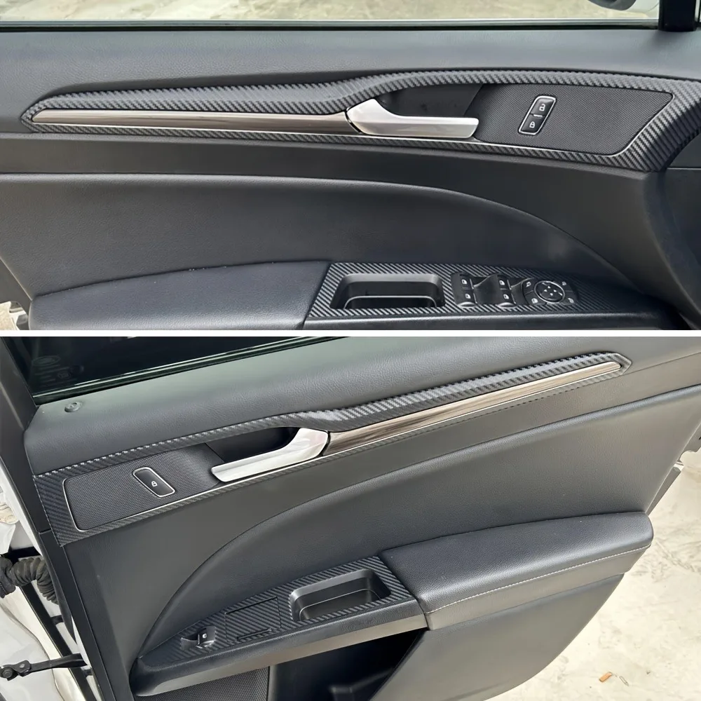 Carbon Fiber Protective Film For Ford Fusion 2016-2020 Interior Stickers Center Console Gear Dashboard Air Door Handle Film