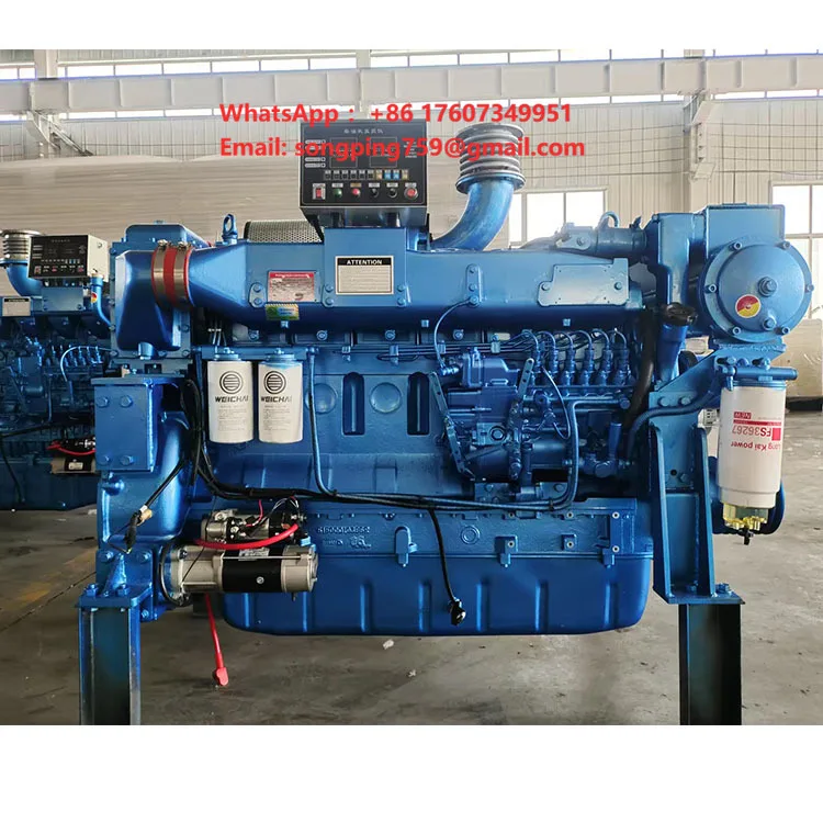 High Speed Safe and Durable Remanufactured  Weichai WP13 Series Marine disel Engine 550HP  with Transmission Propeller
