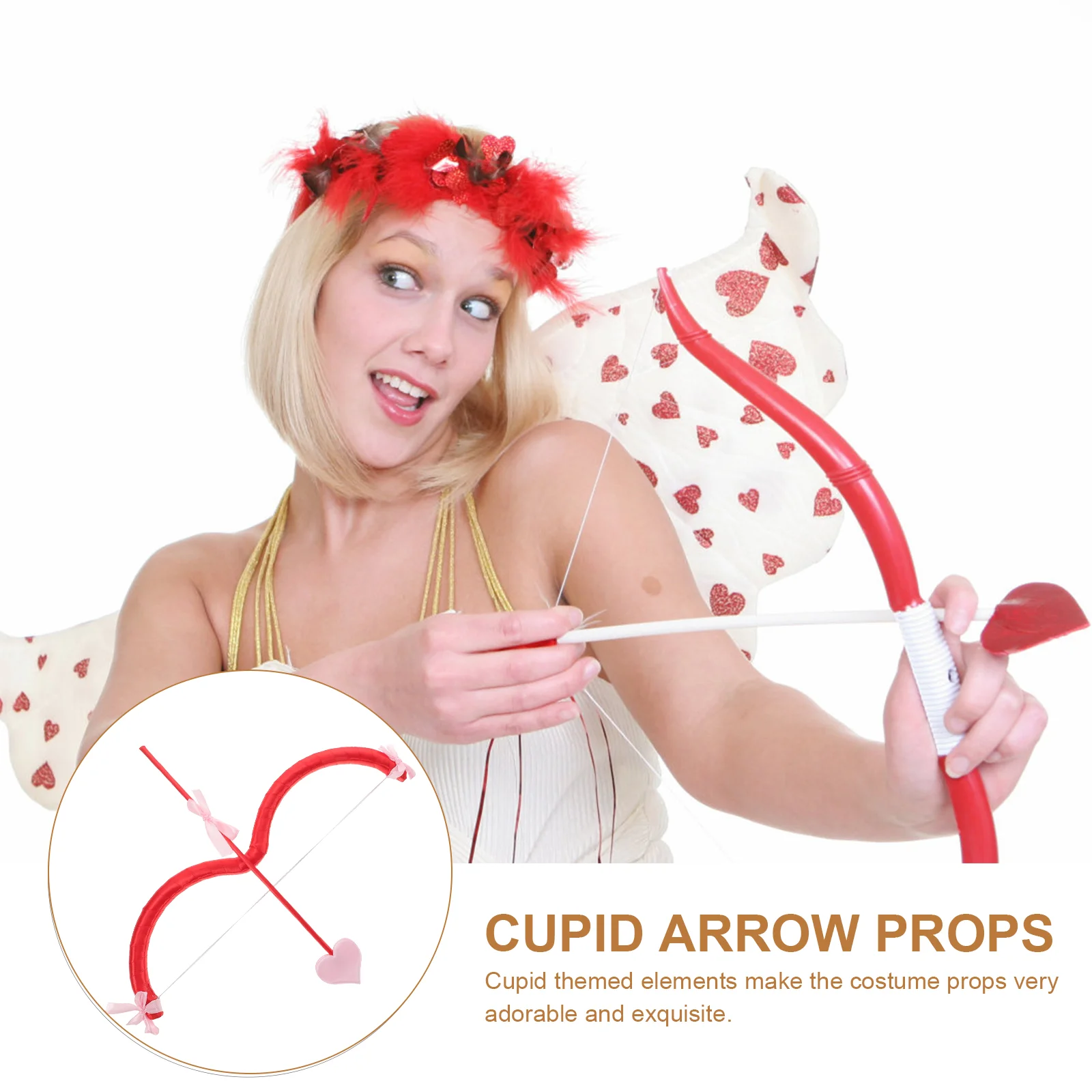 1 Set Cupid Bow Arrow Foams Cupid Arrow Cosplay Party Photography Props Foams Cupid Bow Cosplay Party Bow