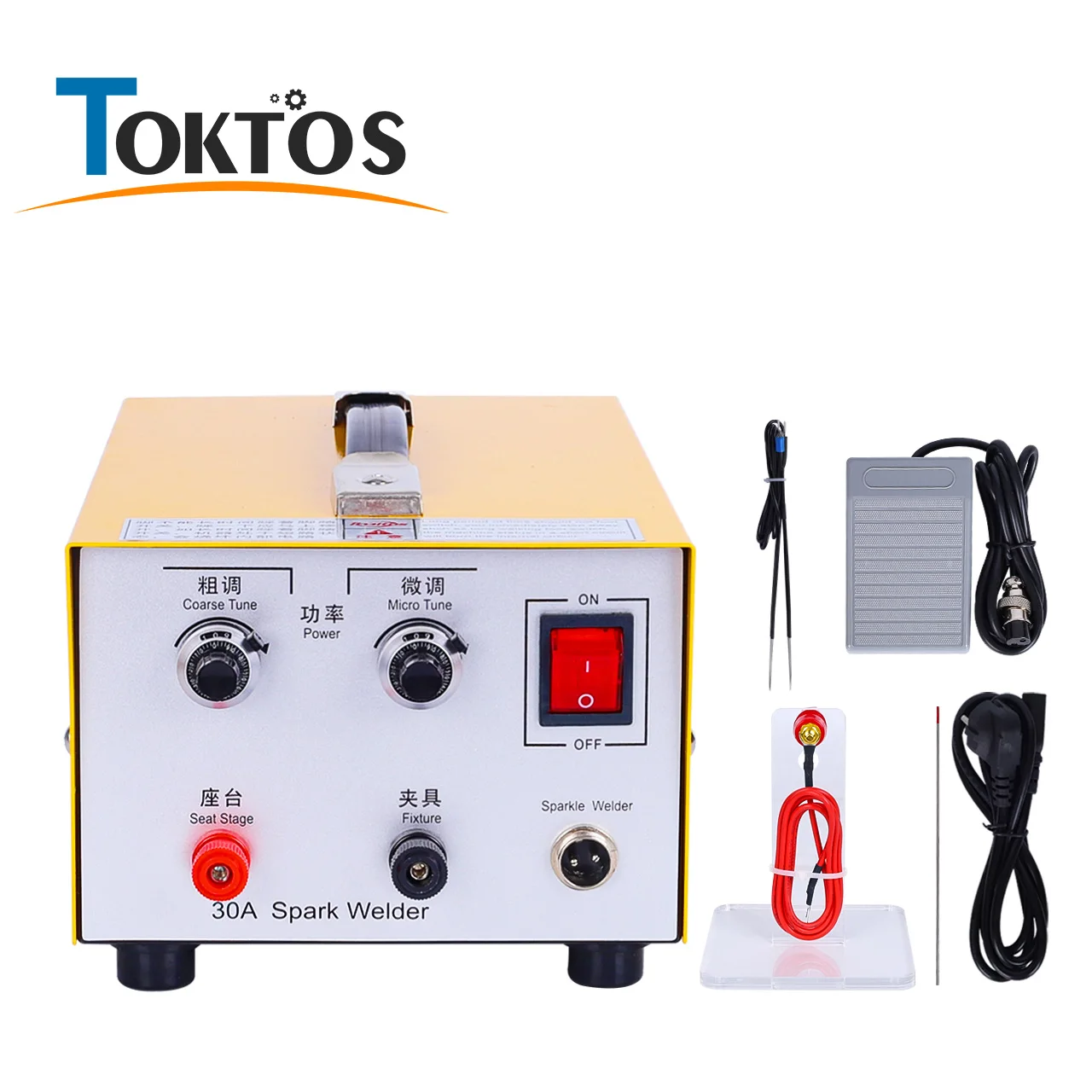 TOKTOS 30A Jewelry Spot Welder for Gold Silver and Platinum Precision Pulse Welding Machine for Jewelry Making and Repair Tools