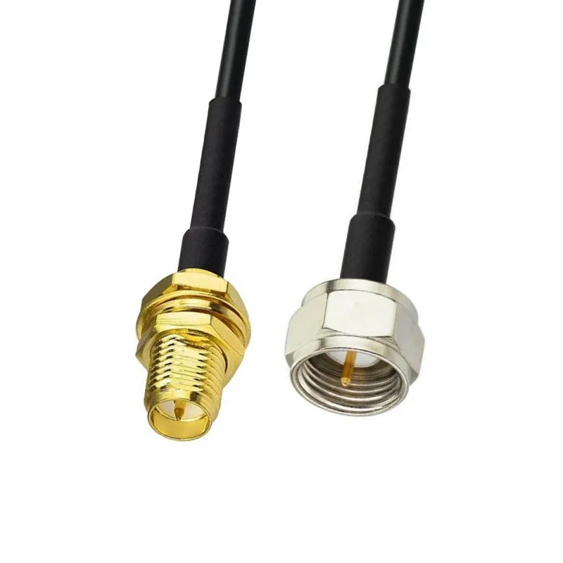 JXRF  SMA to F Adapter F female to SMA male to F male straight RG174 pigtail cable rf coaxial jumper cable assembly