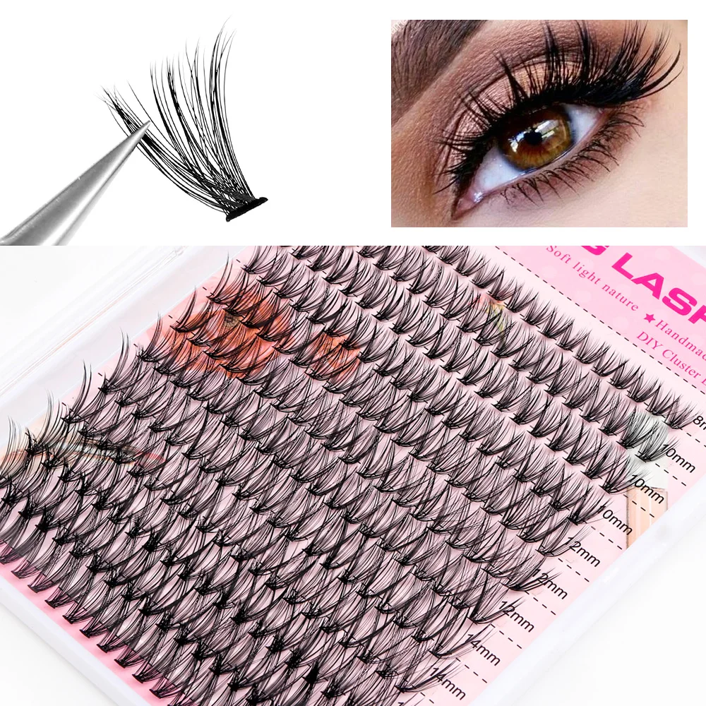 YOUNG LASH 30P 40P Lash Extensions 280 Pcs Cluster Lashes  Fishtail Type  Eyelashes Makeup Lashes Extension supplies