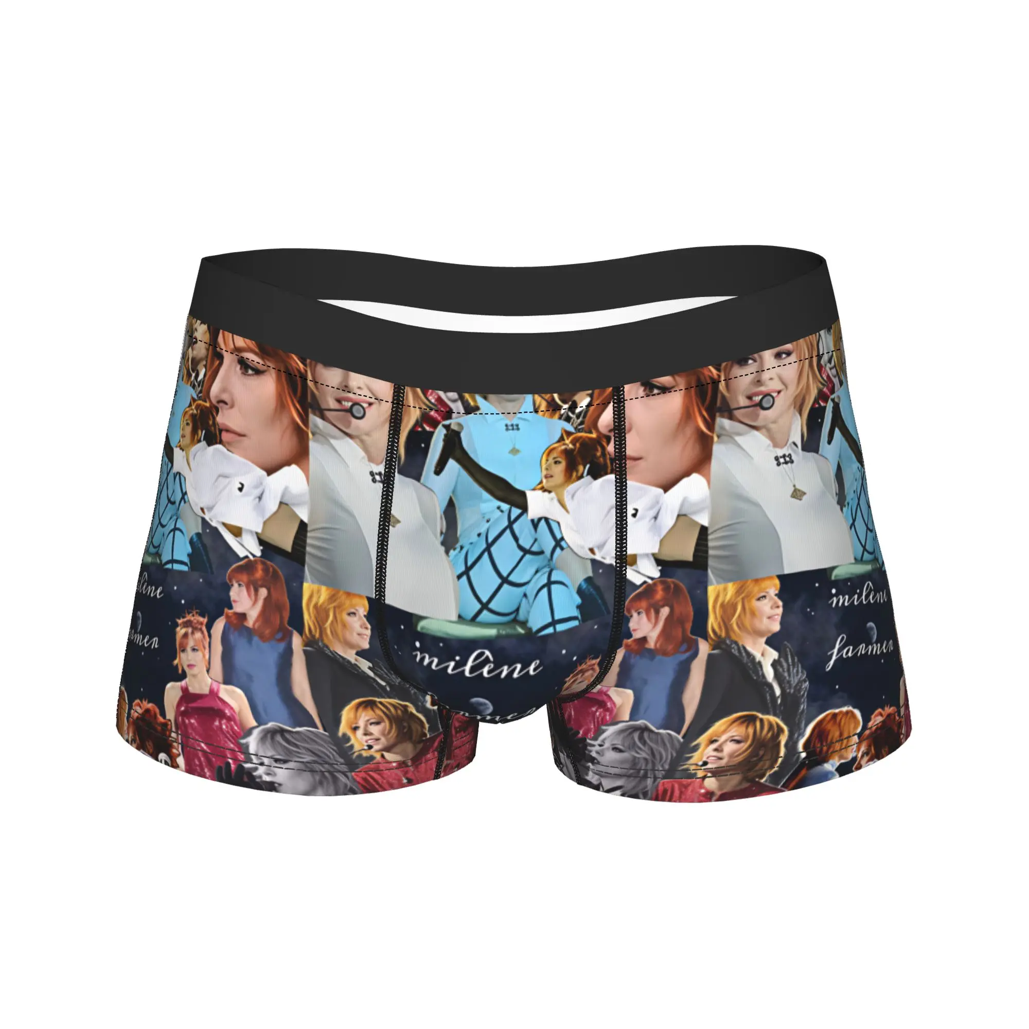 Stade De France Mylene Farmer Trunk Pouch Underwear, pantalones cortos con estampado, calzoncillos divertidos para hombre, talla grande 2XL