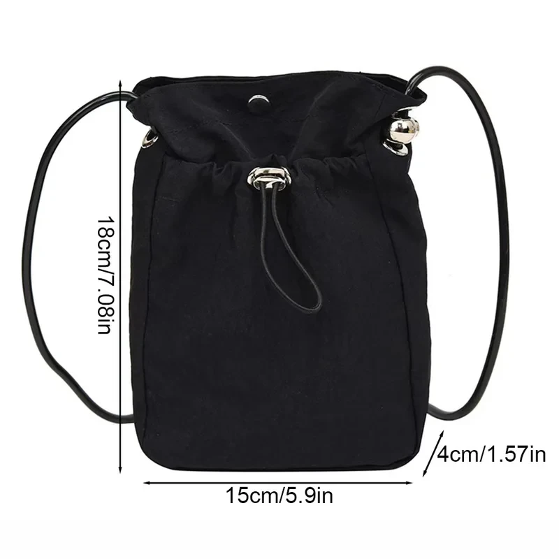 Nylon Crossbody Bag Soft Mini Phone Wallet Multifunctional Square Shoulder Bag Crossbody Purse Canvas Purse Messenger Bag view 4
