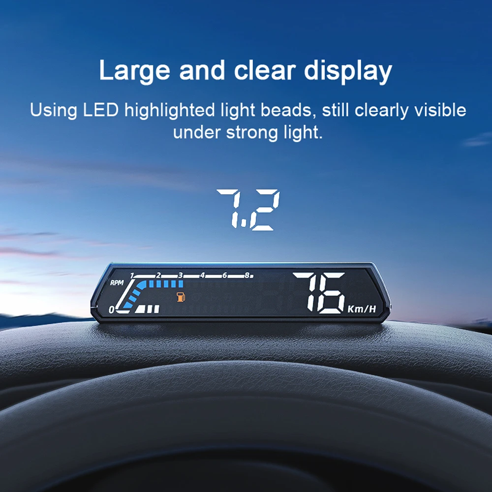 Auto Tacho Digital anzeige Auto Geschwindigkeit Spannung Ölverbrauch Wasser Temperatur messer Auto Headup Display multifunktion ales Auto