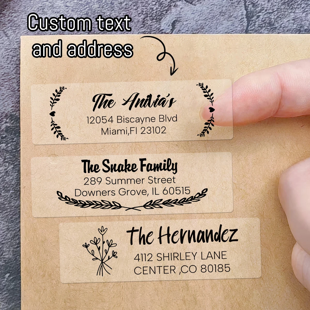 Personalisierte Rechteckige Transparente Goldfolien-Aufkleber, Individuelle Hochzeitsetiketten, Anpassbare Party-Etiketten, Geburtstagsgeschenke – Detail 1