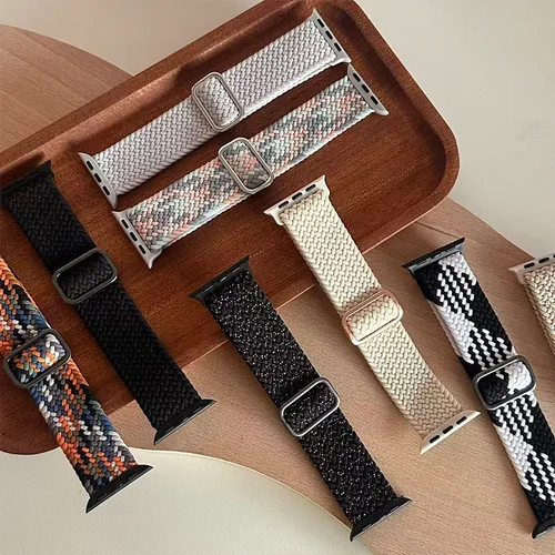 Imagen 2 del producto Correa de Nailon Trenzado para Apple Watch S11, Banda de 42-46 mm, 45-49 mm, 44 mm, 41 mm, Brazalete Elástico Ajustable, Serie 10, 9, 8, 7, 6, SE3, Ultra3