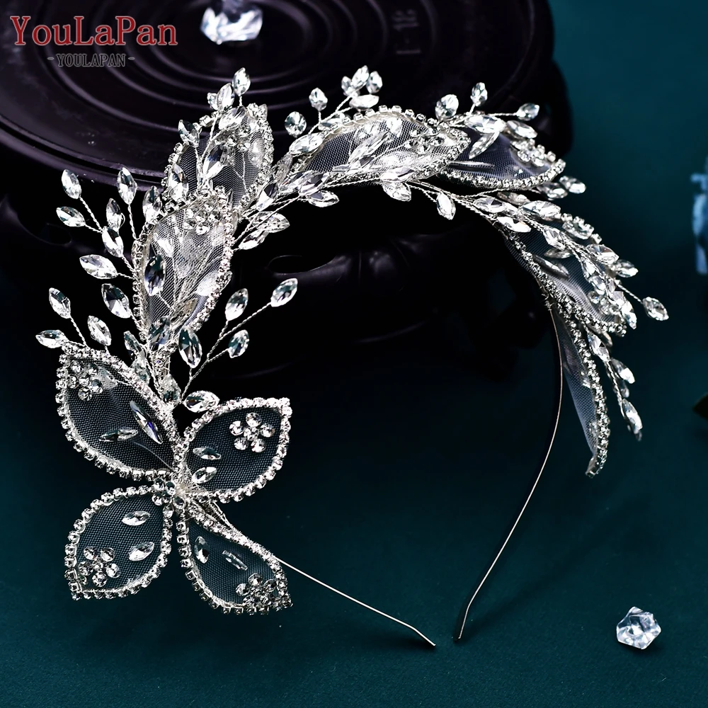 YouLaPan 手作り花嫁の結婚式のヘアフープ女性ゴージャスなヘアアクセサリー宴会ダンスパーティーかぶとフェスティバルギフト HP604