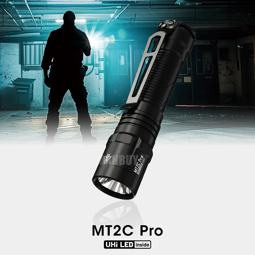 NITECORE MT2C Pro High Output Compact Tactical Flashlight 1800 Lumens UHi20 LED with NL1836R 3600mAh type-C Rechargeable Battery