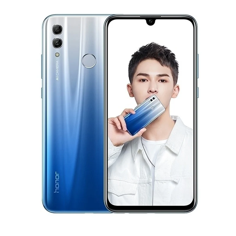 Honor 10 Liteスマートフォン、グローバルファームウェア、6.21インチバッテリー、3400mah cpu、Hilicon qilin 710、emui 9.0.1、使用済み電話