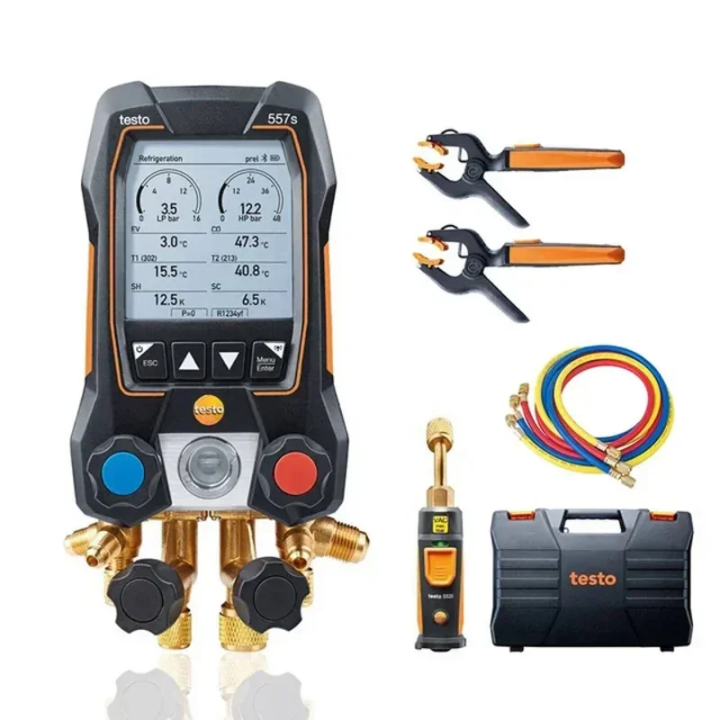 Intelligent Digital Manifold And Bidirectional Group With FixedClamp Temperature Probe Testo 550S