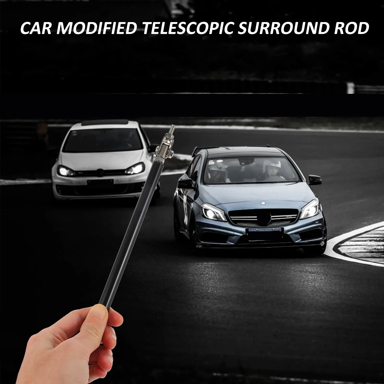 

2pcs Universal Adjustable Car Front Support Stainless Steel Aluminum Alloy Decorative Trim Bumper Lip Rods Bumper Lip Splitter