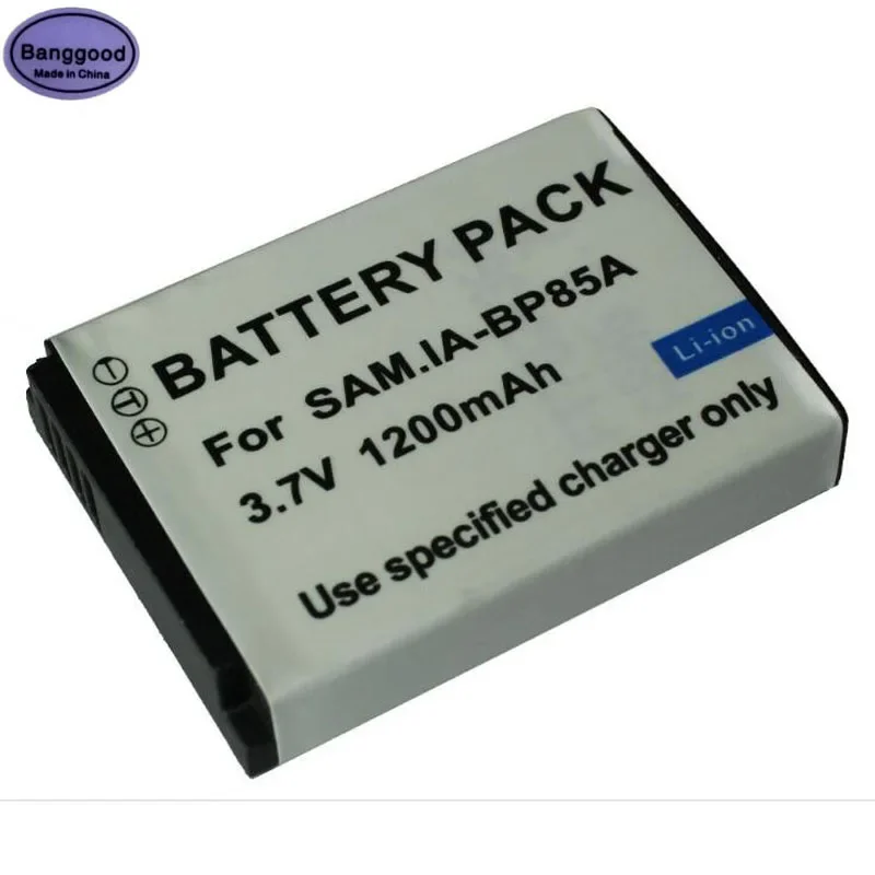 

3.7V 1200mAh IA-BP85A BP-85A BP85A BP 85A Digital Camera Battery Pack for Samsung ST200 ST200F PL210 WB210 SH100