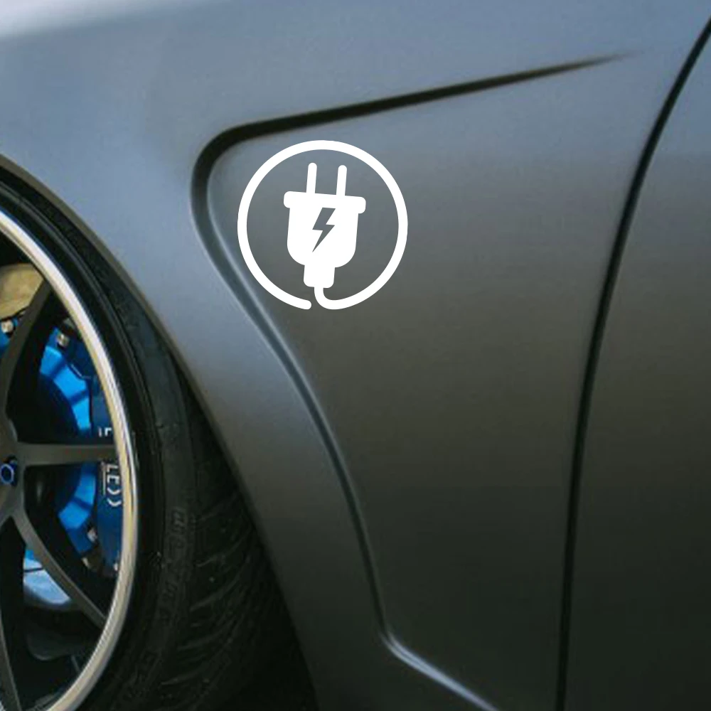 Car Stickers Electric Plug Lightning Sign Vinyl Film Personality Graphics Creative Decal Decoration Auto Styling Accessories