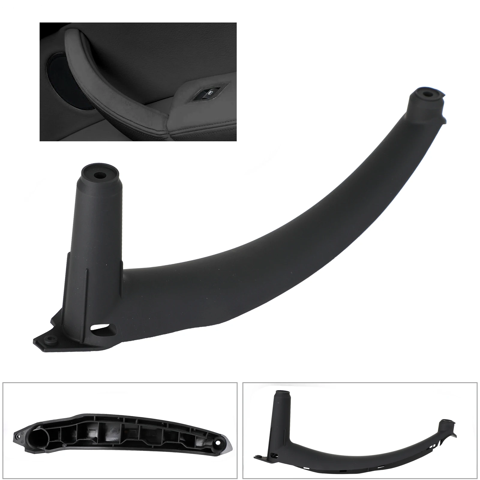 Artudatech Black Right Inner Door Panel Handle Pull Trim Cover For BMW E70 X5 51416969402