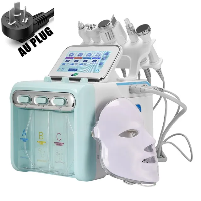 7 in 1 Hydro Aqua H2o2 Oxygen Small Bubble RF Beauty Machine Face Lifting Dermabrasion Device Skin Scrubber Facial Spa