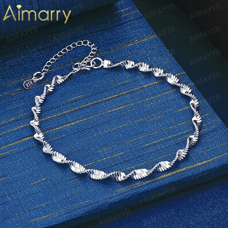 925 Sterling Silver Wave Light Twisted Wave Bracelet for Women's Parties Banquets Weddings High-quality Fashion Jewelry