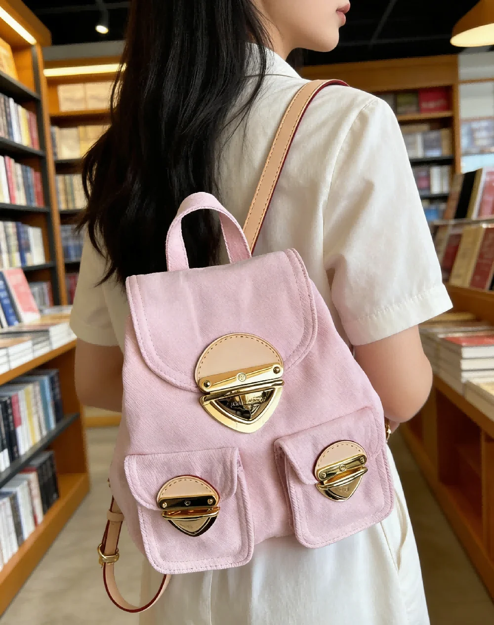 

Korean Leather Chic Mini Backpack Women Sweet Y2k Aesthetic Fashion Travel Bags All Match Casual Simple Schoolbags Streetwear