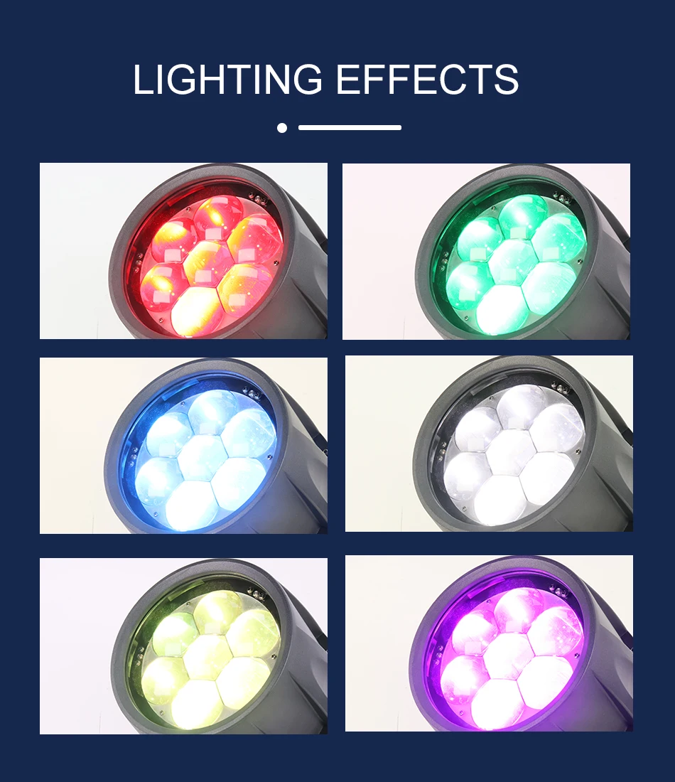 7x40W RGBW 4-in-1 LED Par-Licht Outdoor Zoom Einstellbare Party-Bühnenbeleuchtung für Veranstaltungen und Aufführungen – Detail 8
