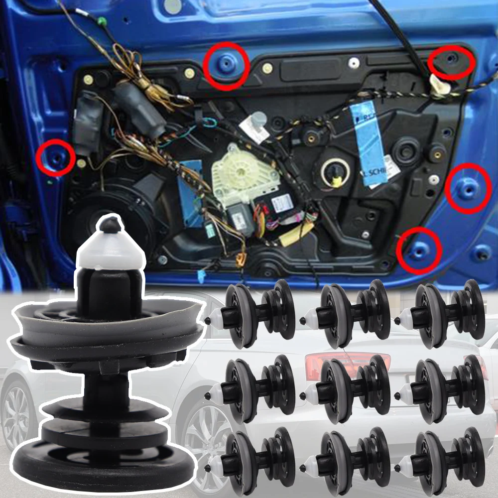 For Audi A6 C7 2018 2017 2016 2015 - 2011 A7 4G 2014-2018 Car Door Panel Card Trim Clips Inner Fastener Rivet Direct Replacement