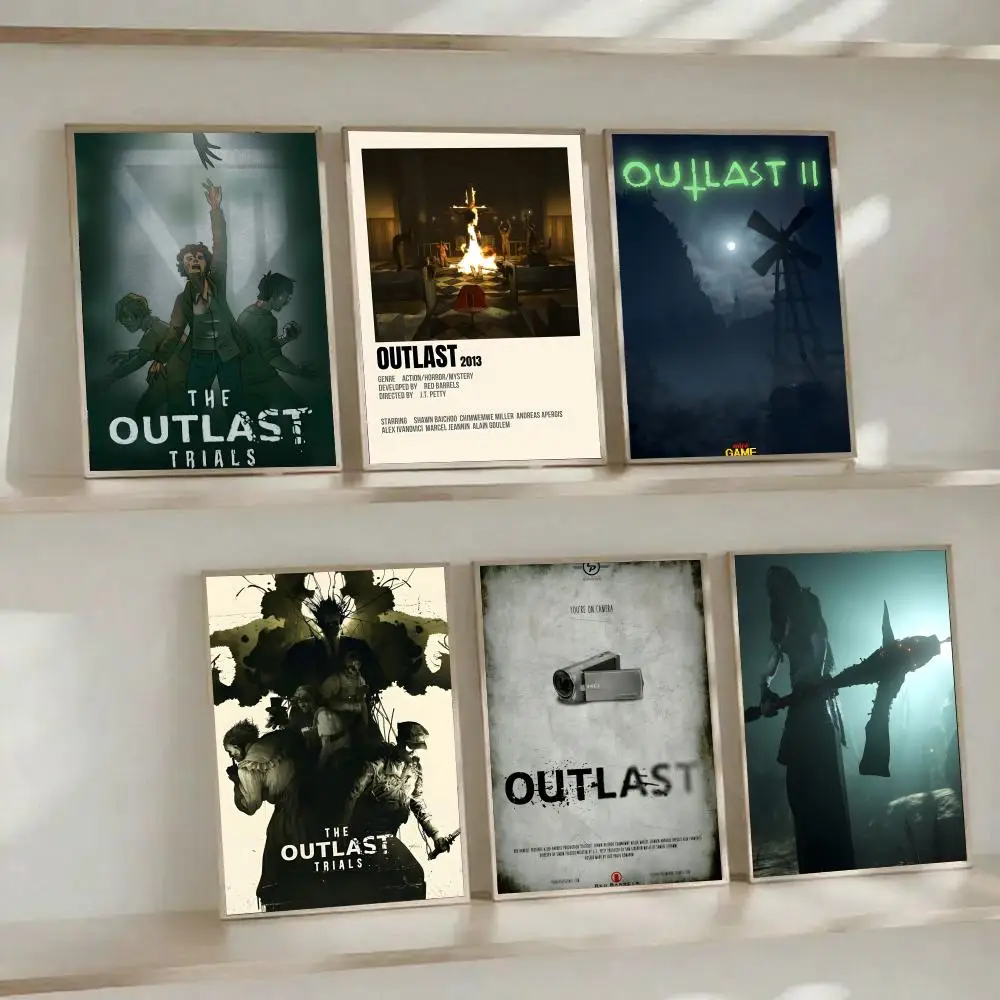 

Классический хоррор-постер O-Outlast, популярный настенный арт-стикер, фото-принт, декоративный постер для гостиной, домашнего декора