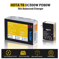 HOTA T6 300W 15A 1-6S Lipo Balance Charger Discharger PD 90W 5A H24 AC Adapter input 200V-240V P24 PD Charger 248W 3C 1A for RC