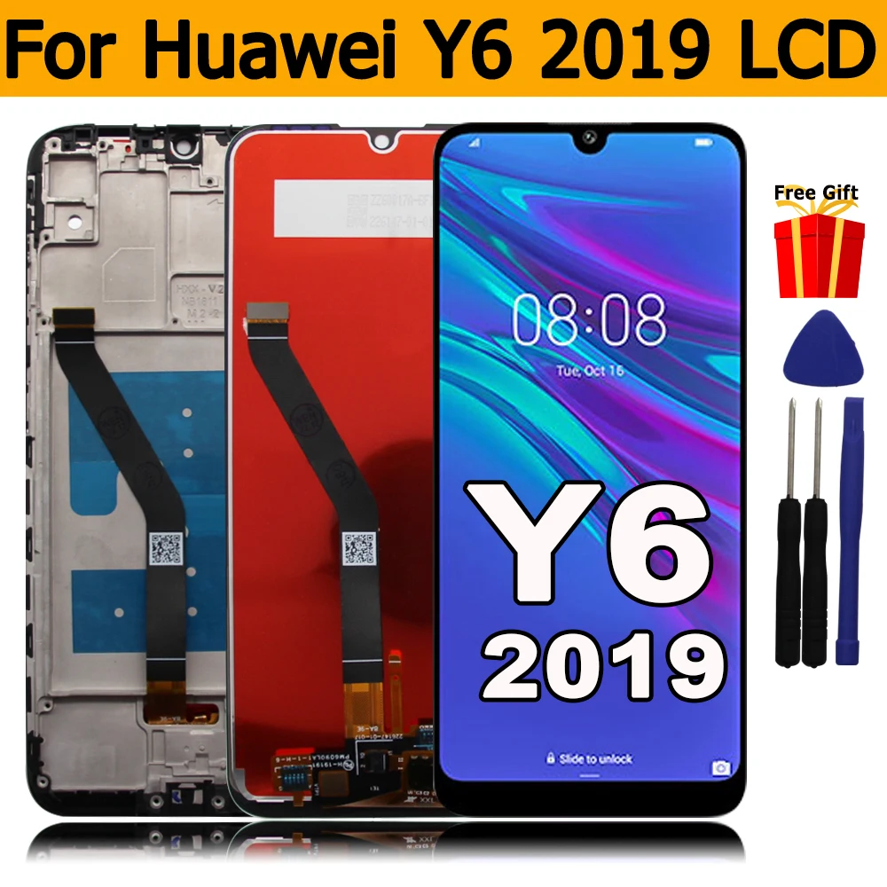 LCD for Huawei Y6 2019 MRD-LX1F LX1 LX3 LX1N Display Touch Screen Digitizer Assembly Replacement Parts for Honor 8A LCD Display