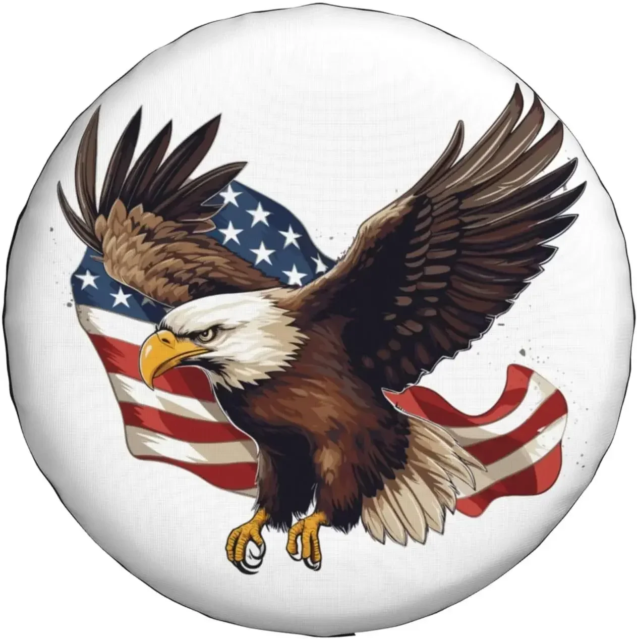 Cubierta de neumático de repuesto con bandera americana y águila, protectores de ruedas resistentes a la intemperie, ajuste Universal para remolque, Rv, SUV, camión, Camper, remolque de viaje