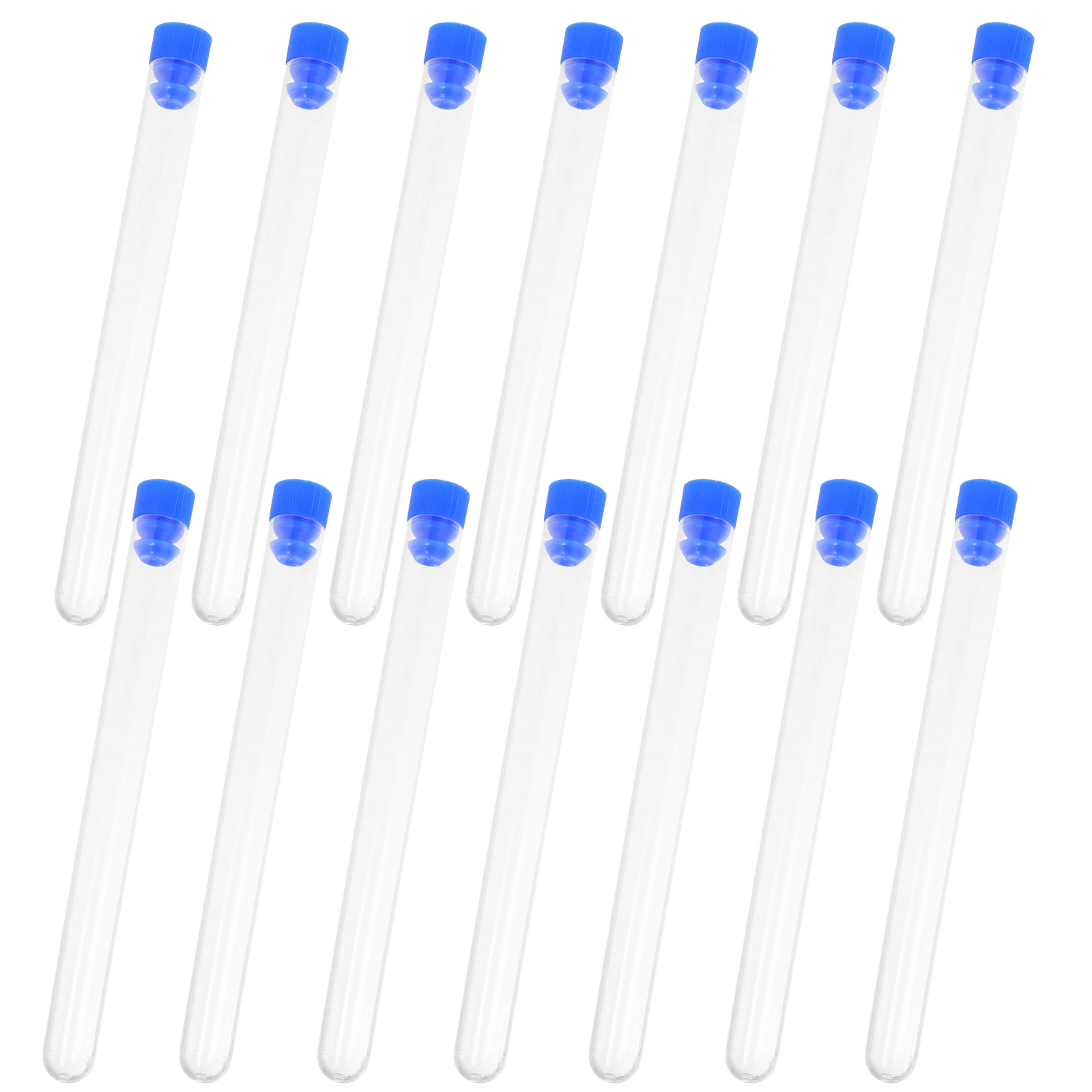 

25pcs Lab Test Tubes 15x150mm Clear Plastic Sampling Containers with Caps for Experiments Laboratory Analysis Scientific
