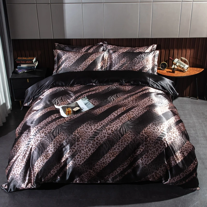 

Luxury Blending Mulberry Silk Duvet Cover Set with Bed Sheet and Pillowcase Silky Soft King Queen Ru Europe Size Bedding Sets