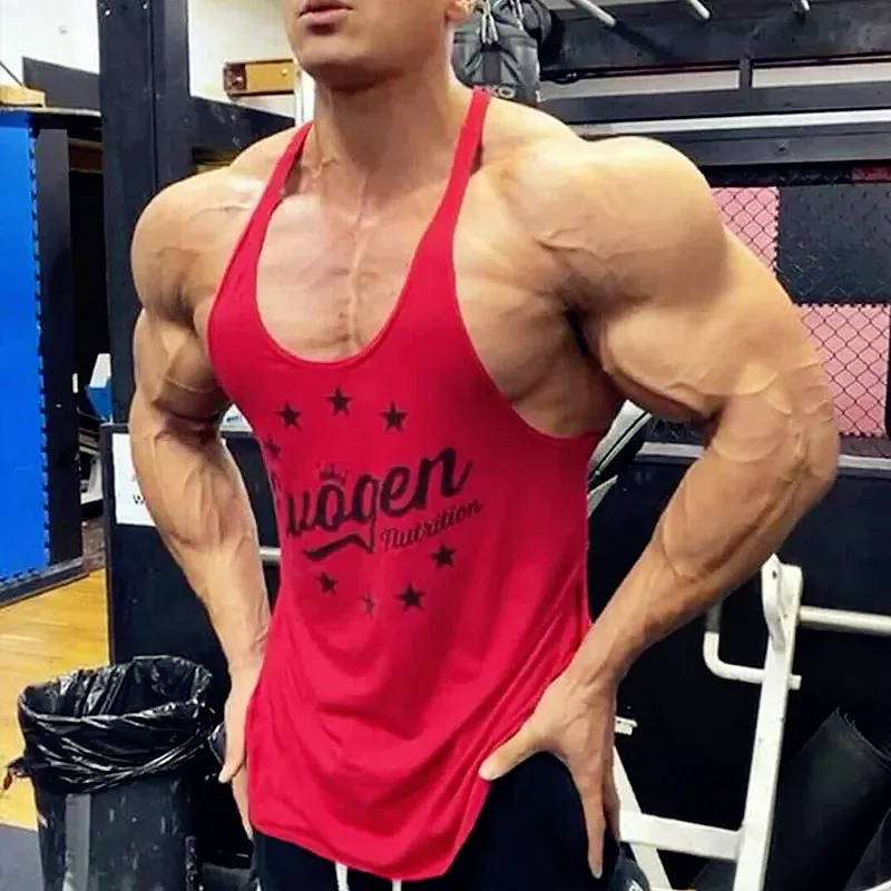 Muscle męska koszulka sportowa podkoszulek bawełniany podkoszulek na siłownię podkoszulek bez rękawów męska bluza do biegania fitness kamizelka