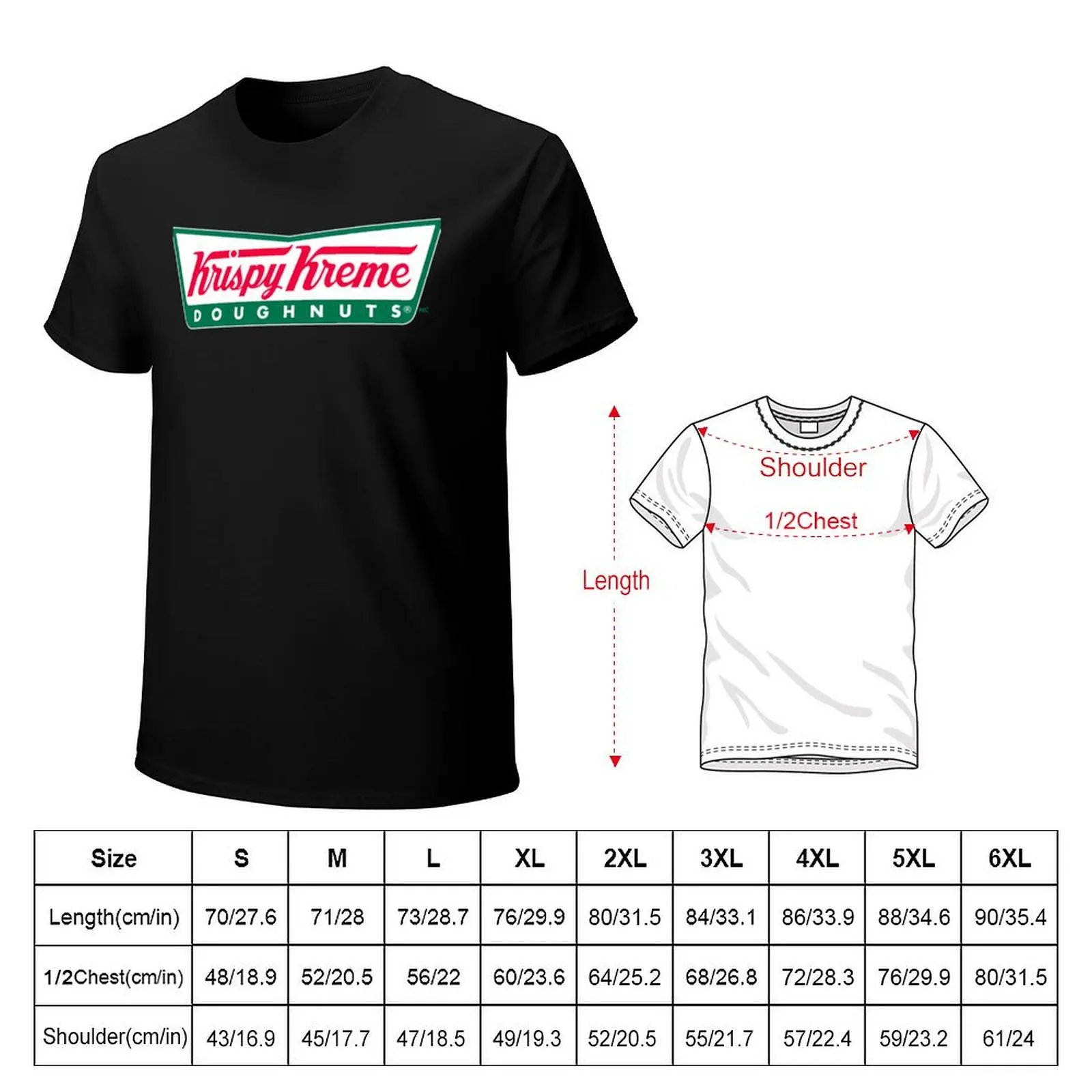 Krispy Kreme Merchandise T-Shirt funny meme t-shirts blacks graphic tee shirt Aesthetic clothing men workout shirt
