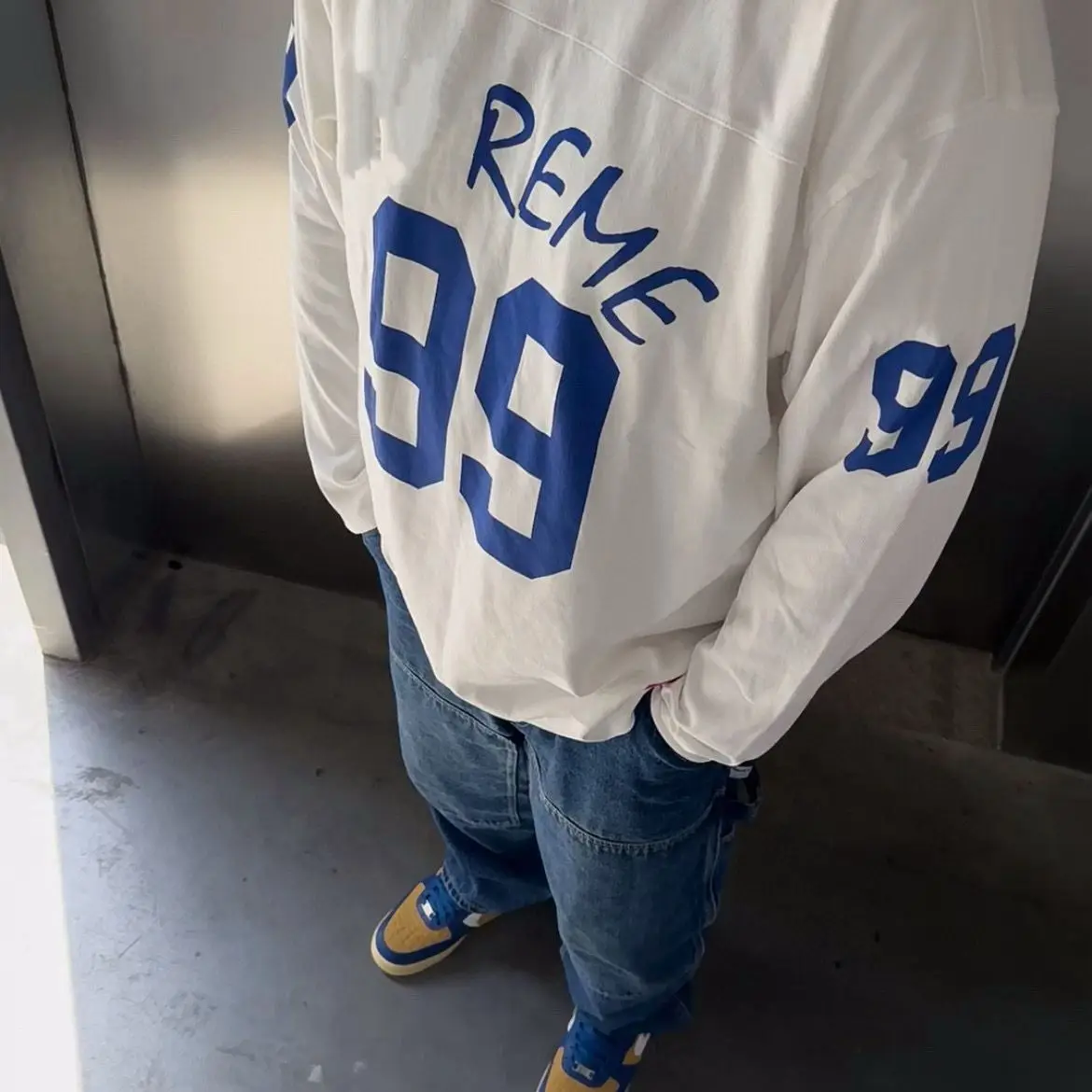 

American Sle Long Sve T-irt Letter Print Digital Number Tee Skin-friendly Breathable Stand Fit Ciwalk Suitable