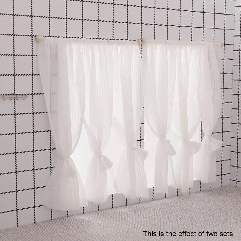 1 pz 1:12 casa delle bambole in miniatura camera da letto soggiorno mobili decorazione tenda in chiffon bianco porta tenda finestra decorazione modello