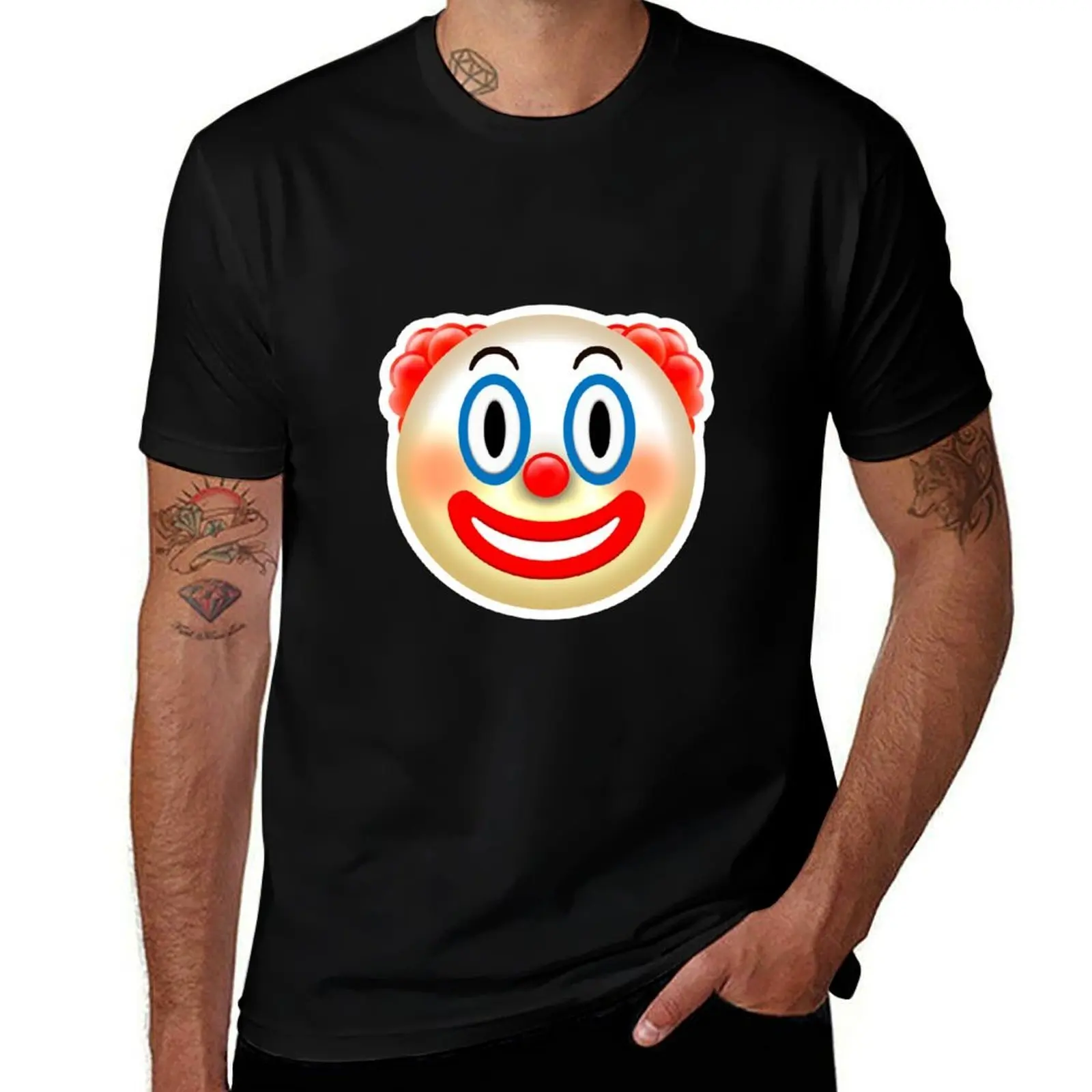 Whatsapp Clown 2 تي شيرت رجل تي شيرت قطن أسود قطن تي شيرت عادي للرجل حزمة تي شيرت